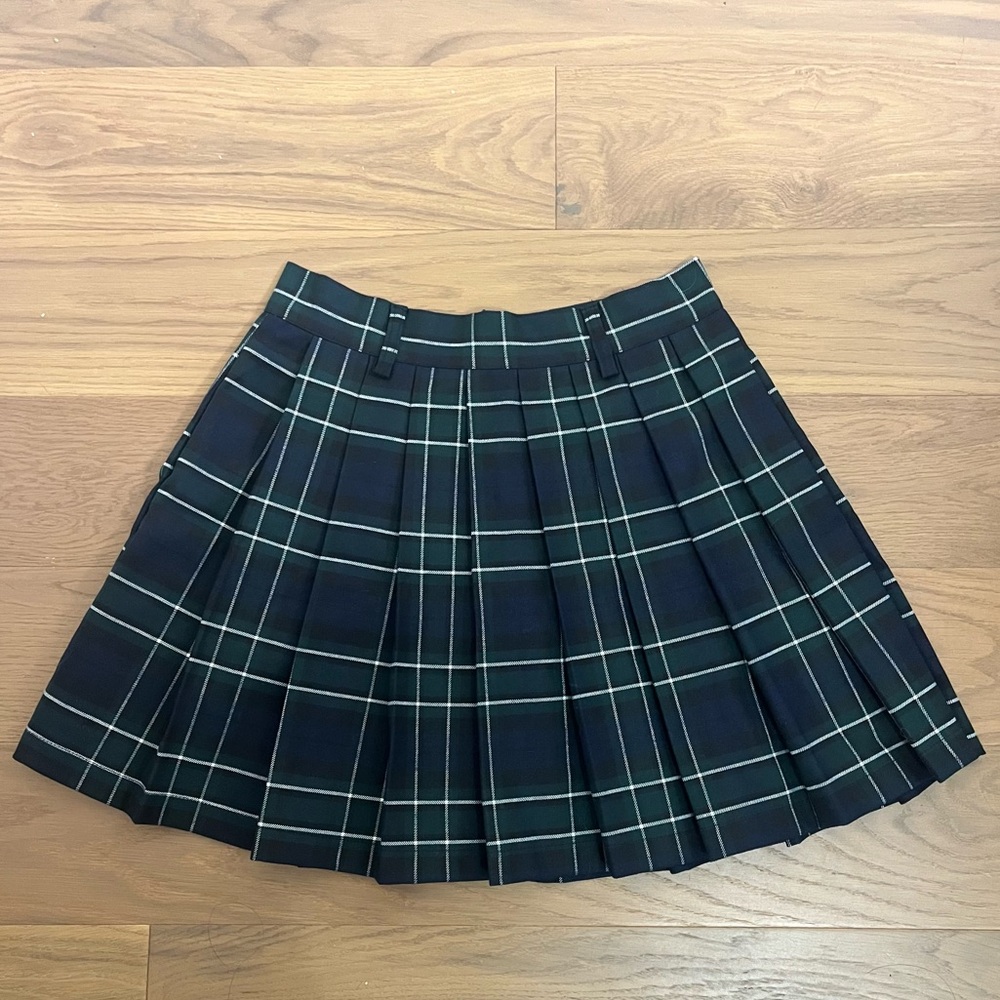Plaid Pleated Skirt